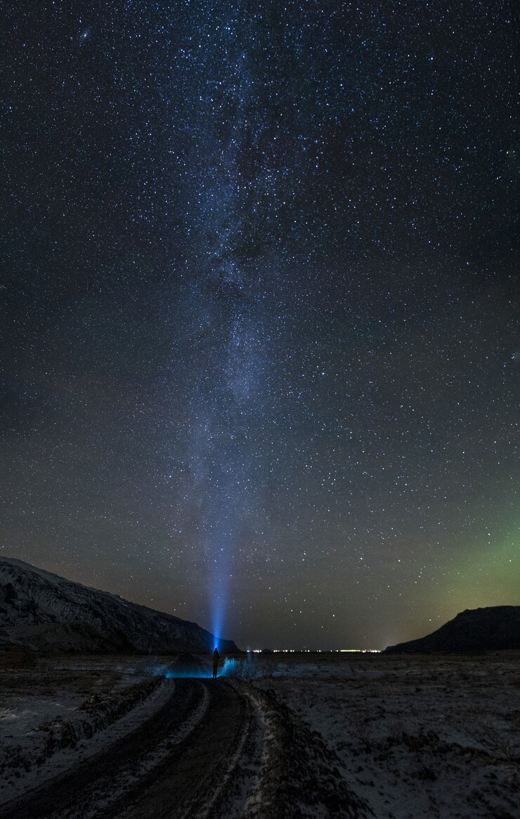 Fotografia de lapso de tempo de noite estrelada