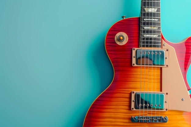 Foto grátis fotorrealista guitarra elétrica natureza morta