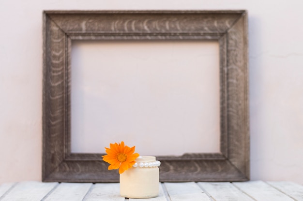 Foto grátis frame decorativo com flor de laranjeira