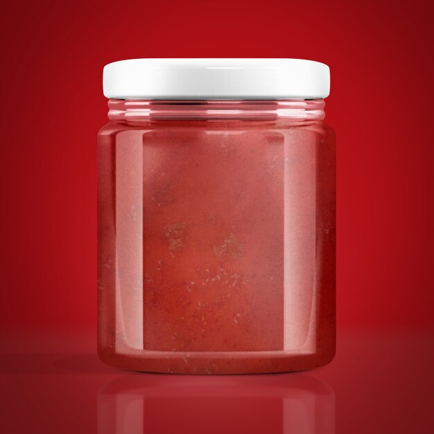 Frasco de vidro para molho de tomate, embalagem de produto alimentício