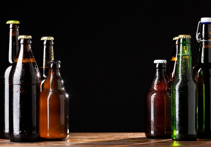 Foto grátis frente saborosa variedade de cervejas americanas