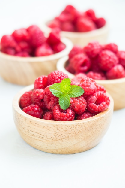 Frutas de framboesa vermelha