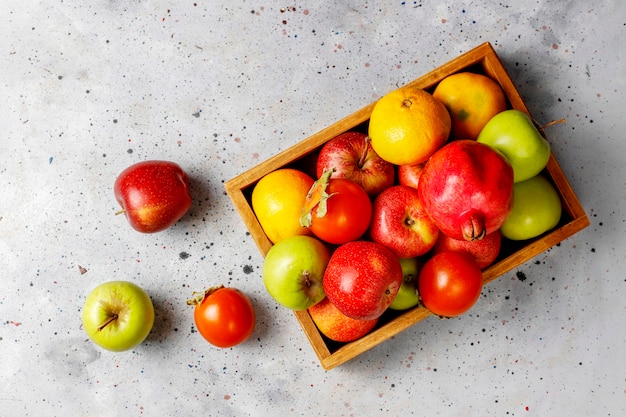 Frutos orgânicos de outono.