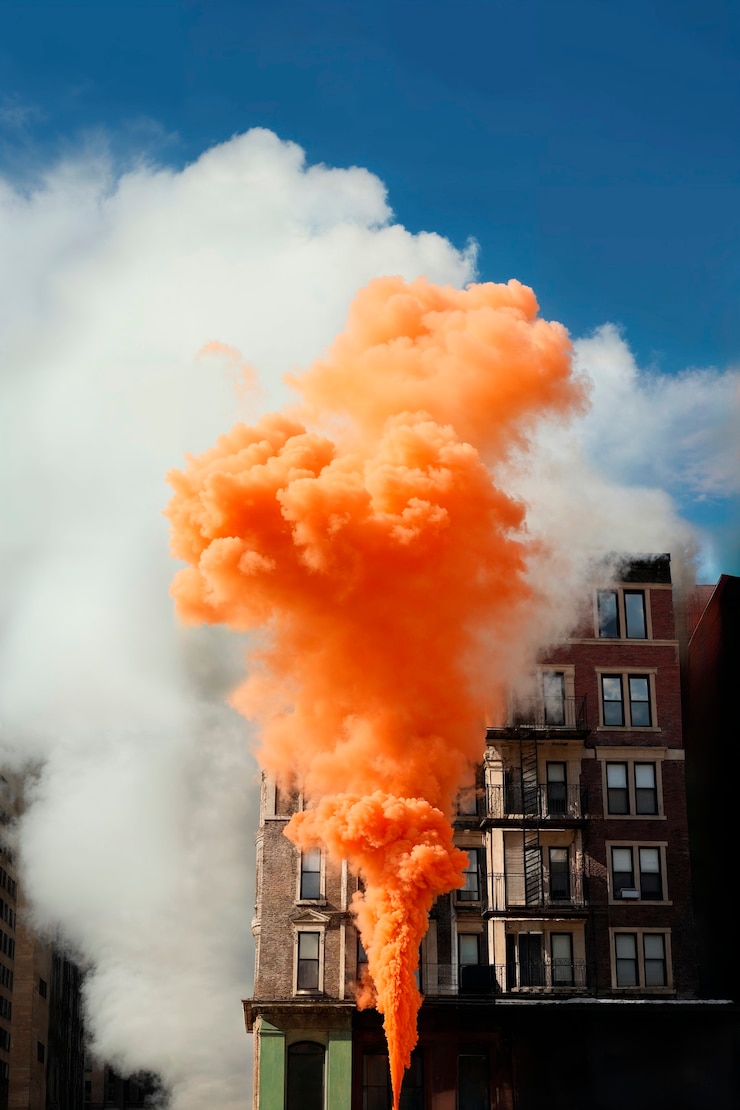 Foto grátis fumaça colorida fotorrealista