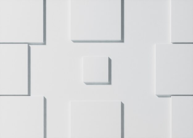 fundo 3d com cubos brancos