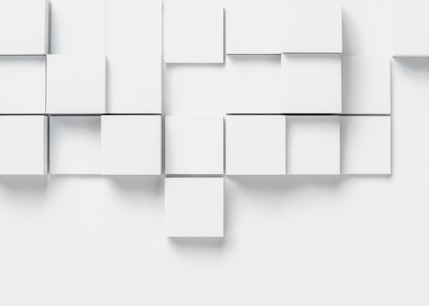 fundo 3d com cubos brancos