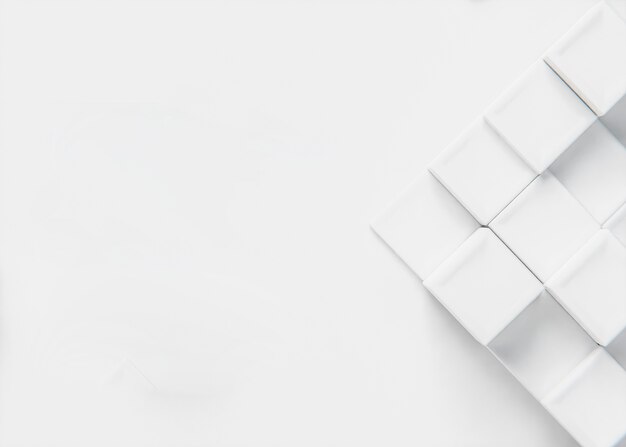 fundo 3D com cubos brancos
