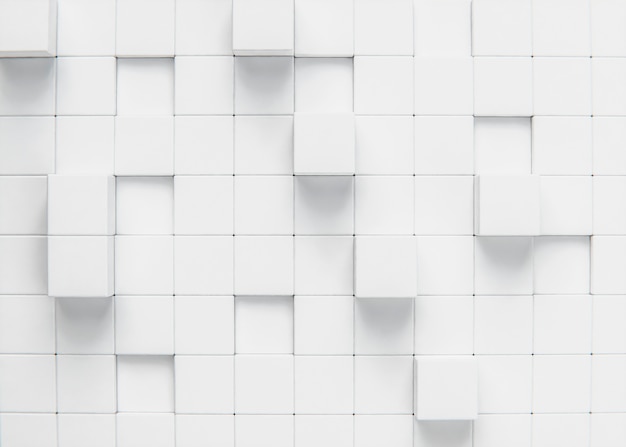 fundo 3d com cubos brancos