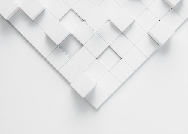 fundo 3d com cubos brancos