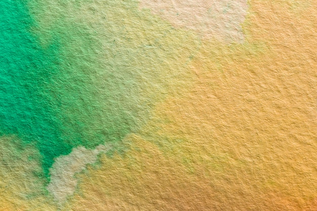 Fundo abstrato aquarela laranja e verde