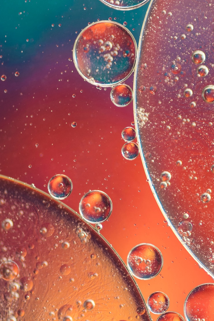 Foto grátis fundo abstrato azul escuro e vermelho com bolhas