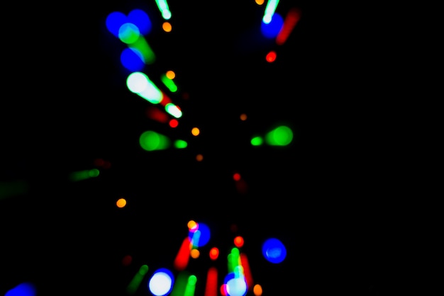 Fundo abstrato bokeh com luzes coloridas