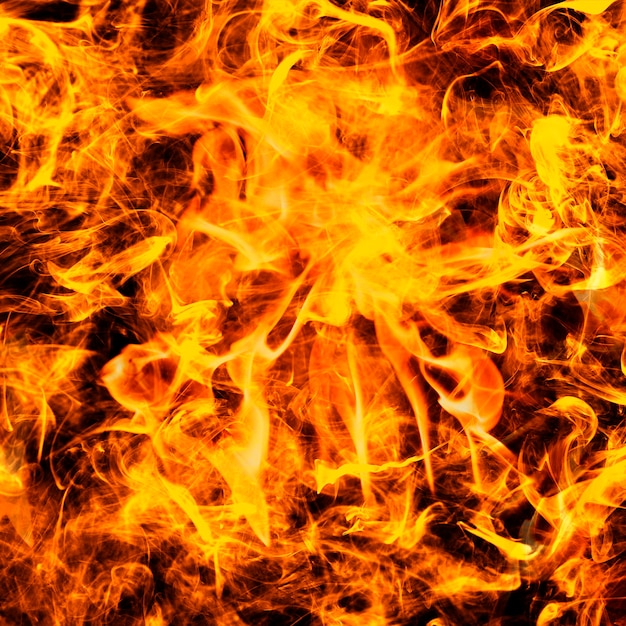 Foto grátis fundo abstrato com chamas, fogo laranja intenso