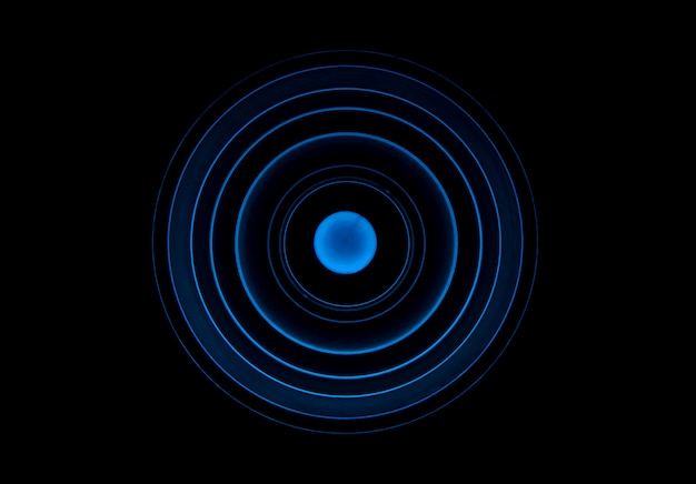 Fundo abstrato com círculos azuis