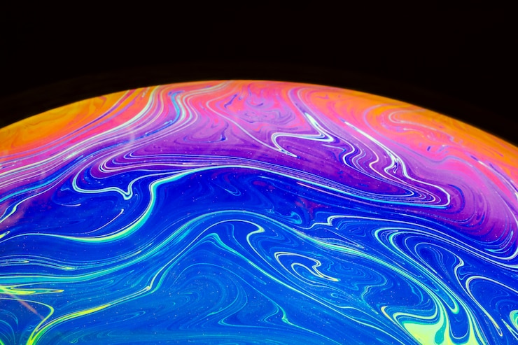 Foto grátis fundo abstrato com esfera rosa azul e laranja