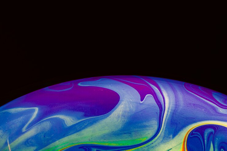 Foto grátis fundo abstrato com esfera roxa brilhante