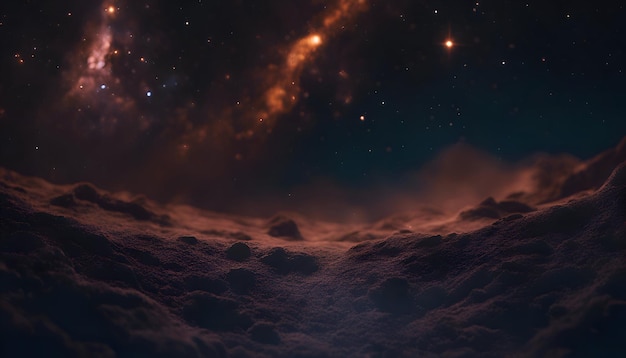 Foto grátis fundo abstrato com neve e estrelas paisagem de inverno renderização 3d