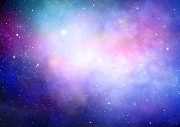 Fundo abstrato do espaço com nebulosa colorida
