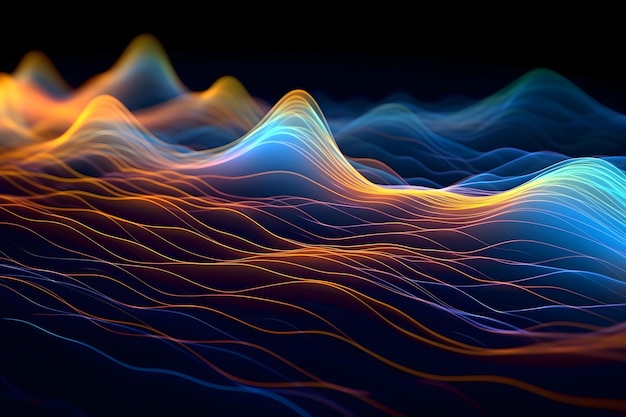 fundo abstrato elegante de formas de onda de áudio