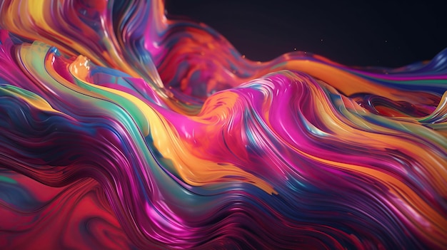 Foto grátis fundo abstrato folha holográfica iridescente textura metálica papel de parede ondulado ultravioleta ondulações fluidas superfície de metal líquido esotérico espectro de aura cores brilhantes generativas ai