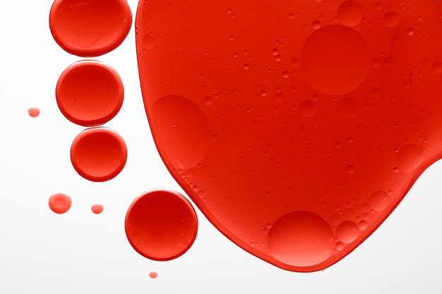 Foto grátis fundo abstrato vermelho com textura de bolha de óleo