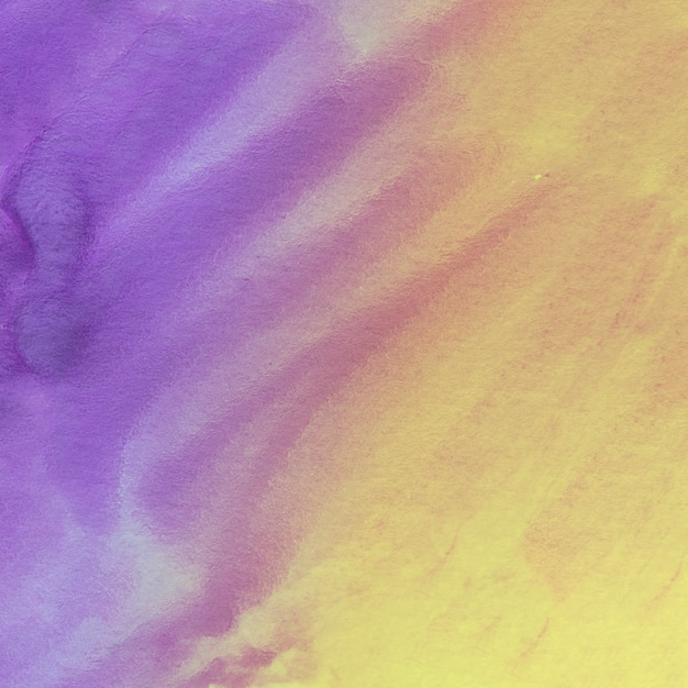 Fundo amarelo e roxo aquarela abstrata