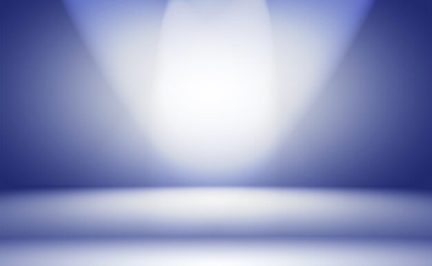 Fundo azul do gradiente de luxo abstrato. Liso azul escuro com vinheta preta Studio Banner.