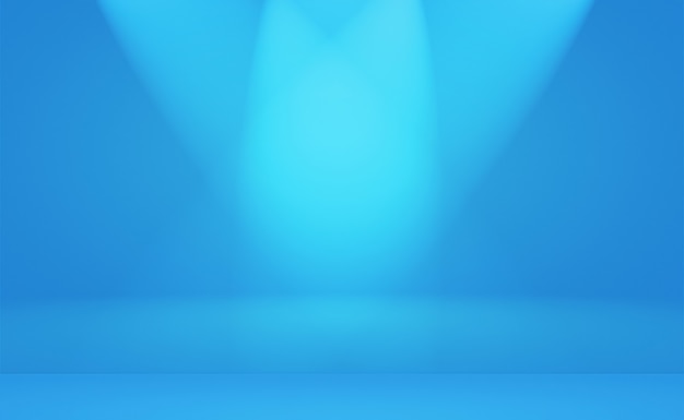 Fundo azul do gradiente de luxo abstrato. liso azul escuro com vinheta preta studio banner. Foto gratuita