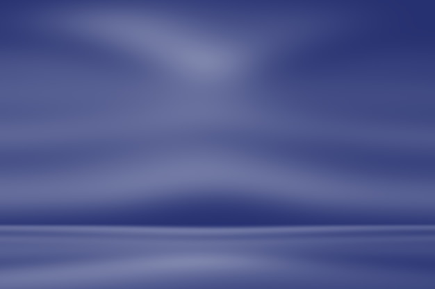 Fundo azul do gradiente de luxo abstrato. liso azul escuro com vinheta preta studio banner.