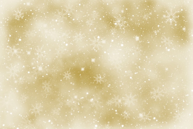 Foto grátis fundo brilhante de natal dourado com flocos de neve