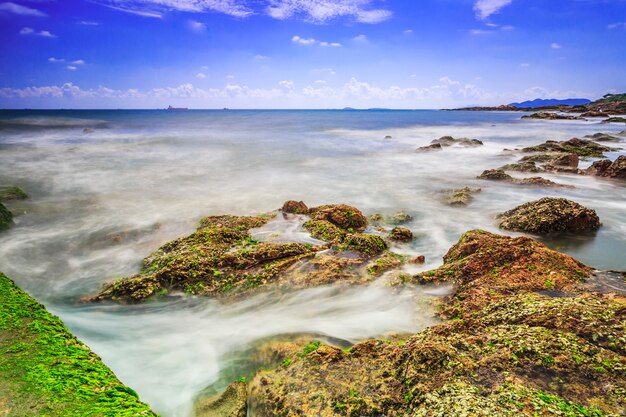 Fundo chinês grande ilha equipamento sol