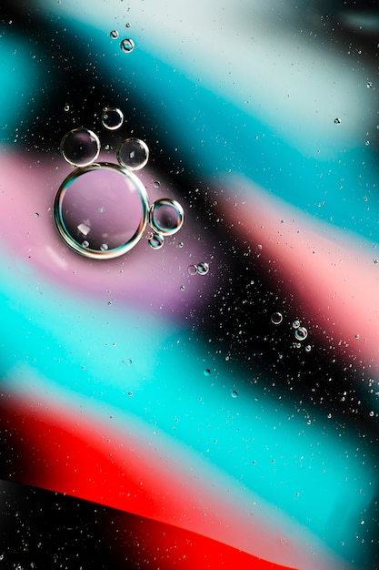 Foto grátis fundo colorido com pequenas bolhas transparentes fofas