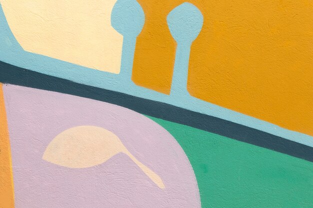 Fundo colorido da parede com formas abstratas