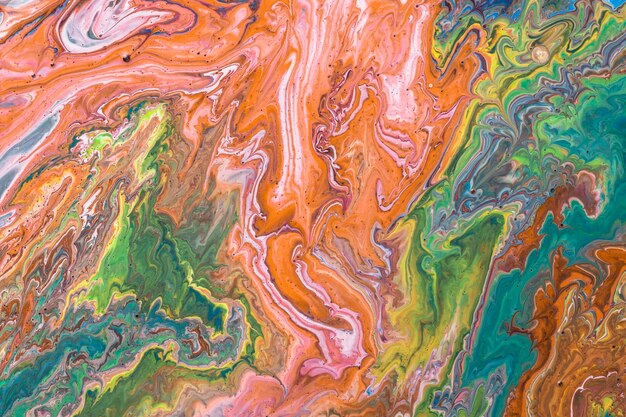 Fundo colorido multicolorido em vazamento de acrílico