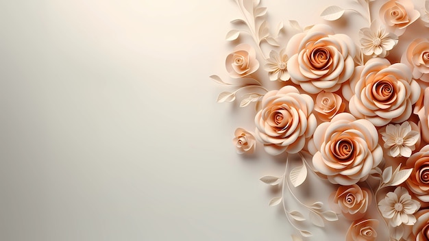 Foto grátis fundo com flores de rosas em flor 3d