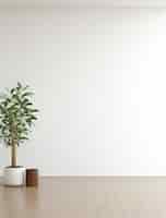 Foto grátis fundo com paredes e plantas brancas simples