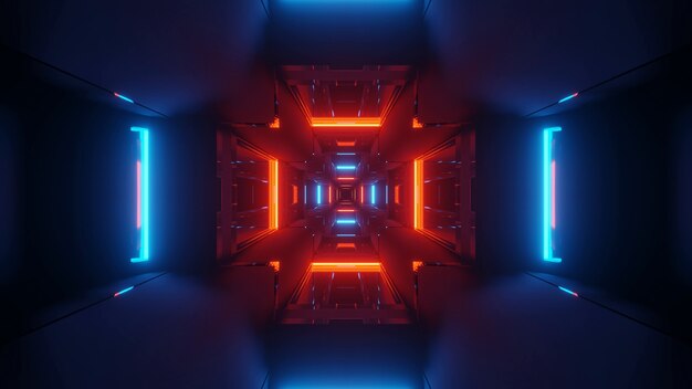Fundo cósmico com luzes laser vermelhas e azuis coloridas - perfeito para um papel de parede digital