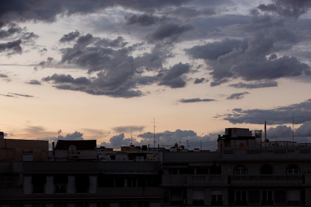 Fundo da paisagem do céu com nuvens