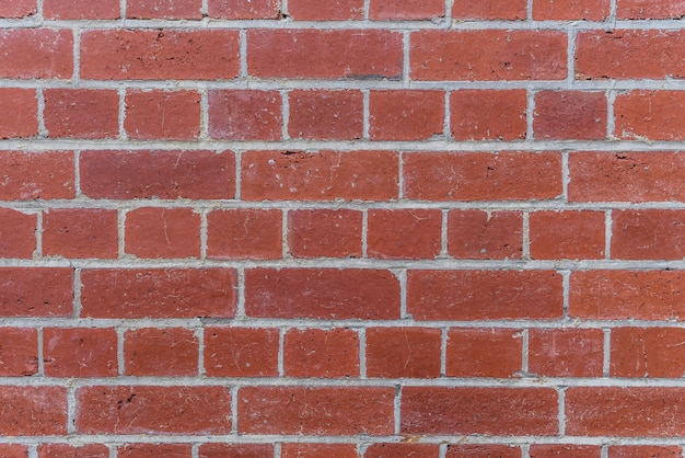 Fundo da parede de tijolo vermelho