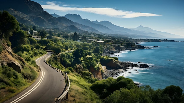 Foto grátis fundo da rodovia costeira