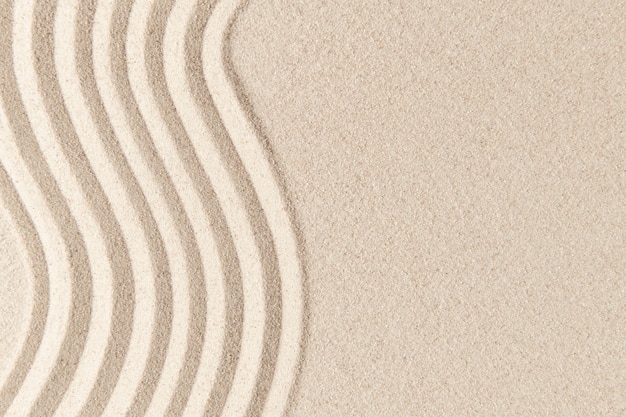 Fundo da textura da superfície da areia conceito zen e paz Foto gratuita