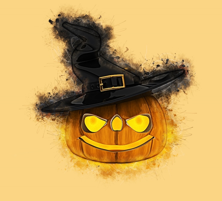 Foto grátis fundo de abóbora de halloween de grunge