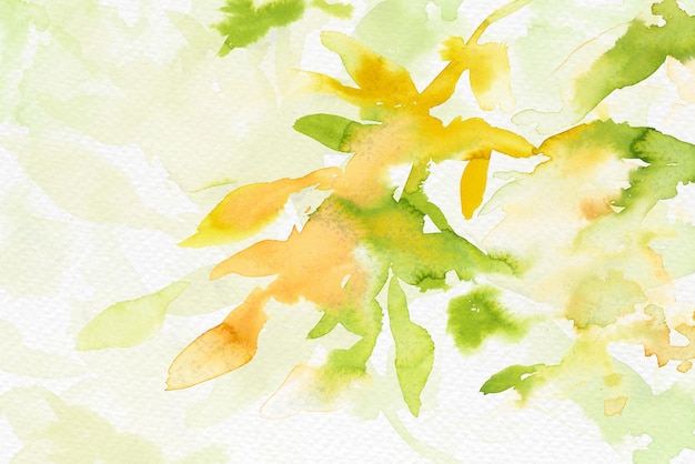Foto grátis fundo de aquarela de folha bonita na temporada de primavera verde