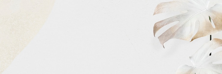 Foto grátis fundo de banner bege de folha de monstro dourado