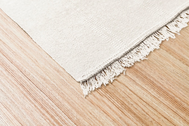 Fundo de carpete tecido branco no chão