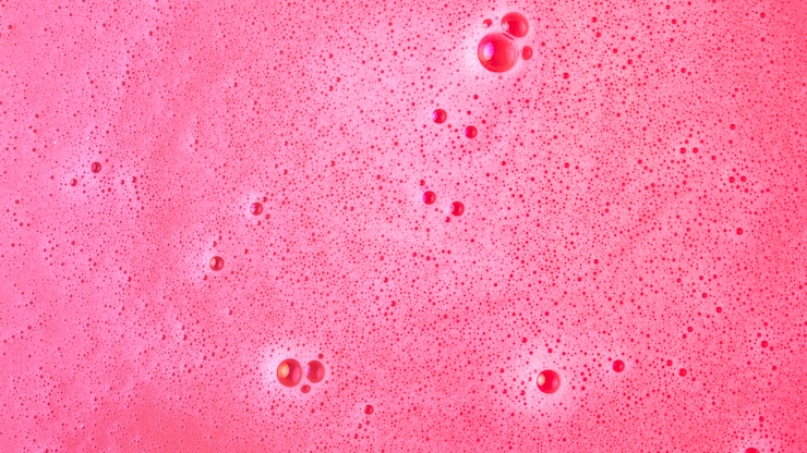 Foto grátis fundo, de, cor-de-rosa, dissolver, banho, bomba, em, água