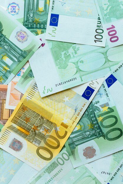 Fundo de dinheiro em euros