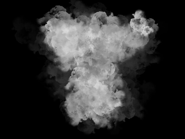 Fundo de efeito de nuvem 3D fumarento