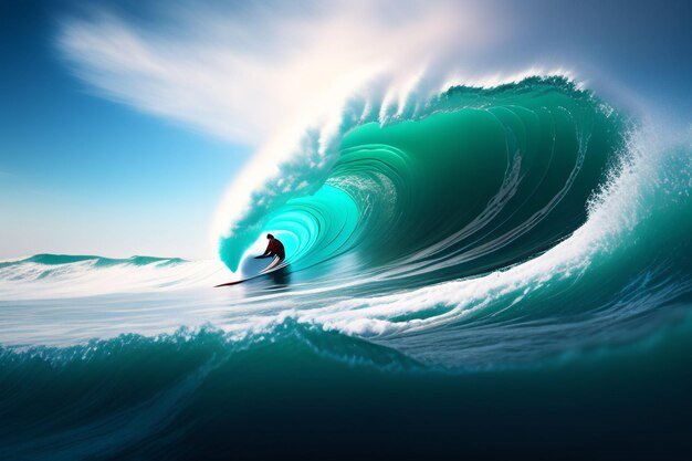 Fundo de foto grátis Verão Viagens Praia Ondas Surf Céu azul