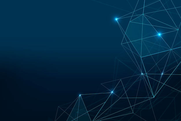 Fundo de grade digital futurista em azul escuro abstrato